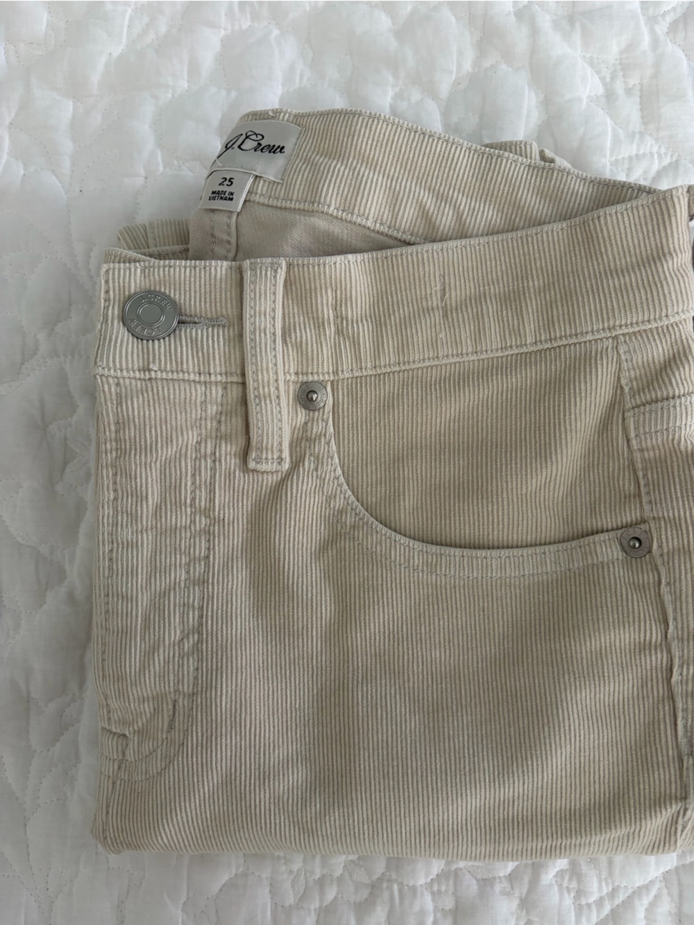 J. Crew Women’s Corduroy Pants - Cream Size 25